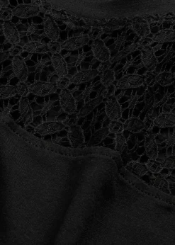 bonprix bonprix Camisetas>Camiseta de suave mezcla de viscosa Negro