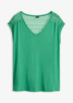 bonprix bonprix Camisetas>Camiseta de suave mezcla de viscosa Verde