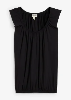 bonprix bonprix Camisetas>Camiseta de suave mezcla de viscosa Negro