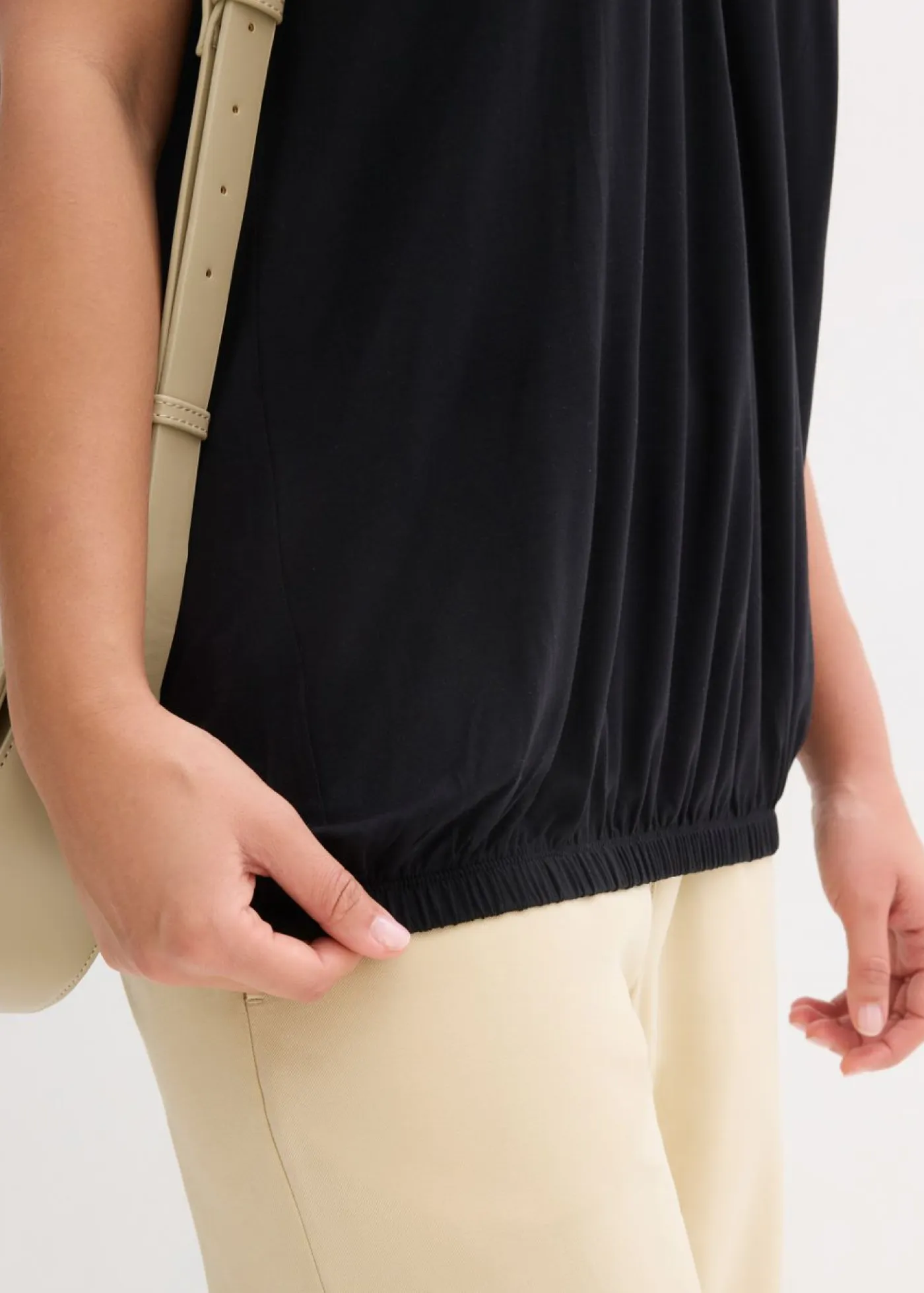 bonprix bonprix Camisetas>Camiseta de suave mezcla de viscosa Negro