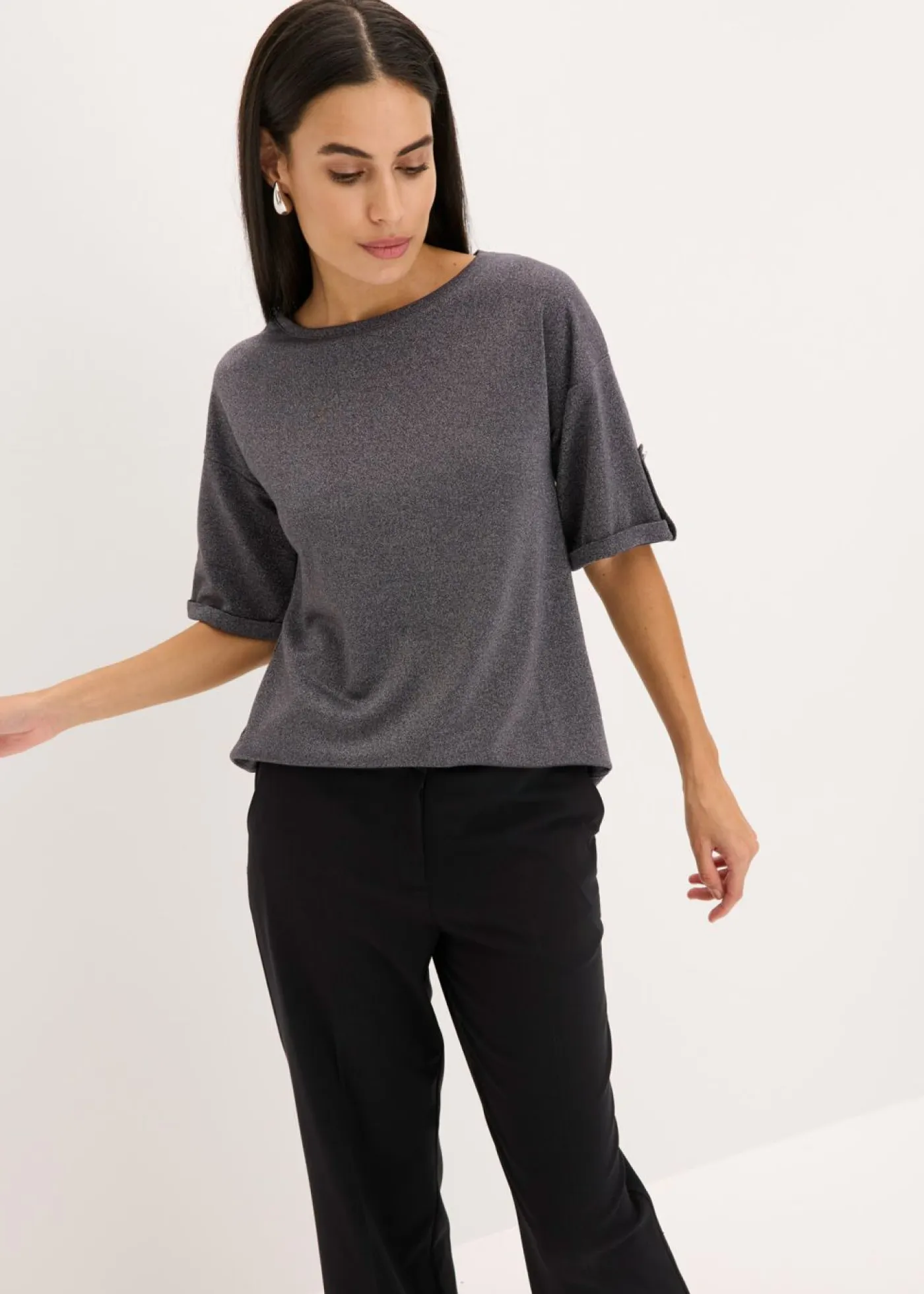 Mujer bonprix bonprix Camiseta de viscosa con estampado brillante