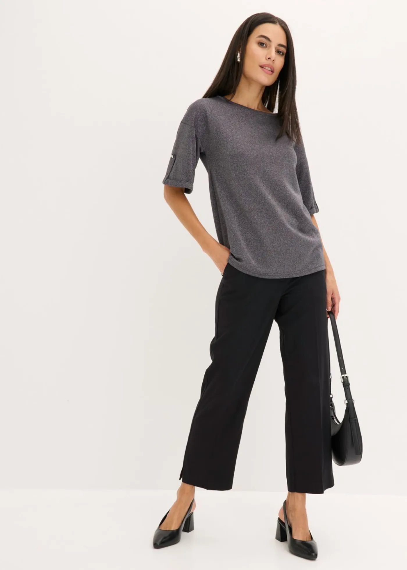 Mujer bonprix bonprix Camiseta de viscosa con estampado brillante