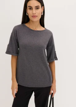 Mujer bonprix bonprix Camiseta de viscosa con estampado brillante