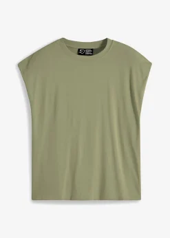 bonprix bonprix Básicos|Camisetas>Camiseta de viscosa suave Verde oliva