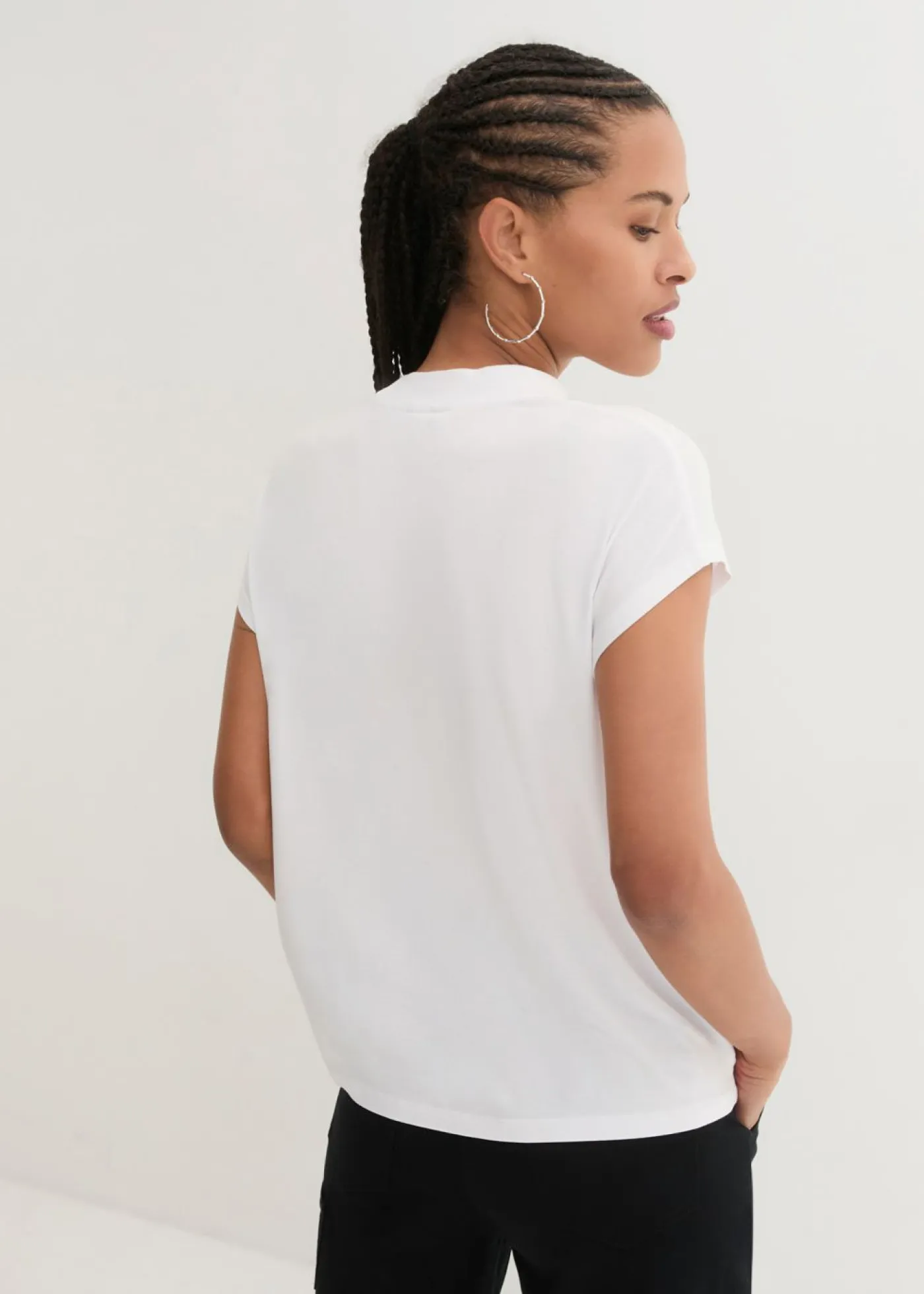 bonprix bonprix Básicos|Camisetas>Camiseta de viscosa suave Blanco