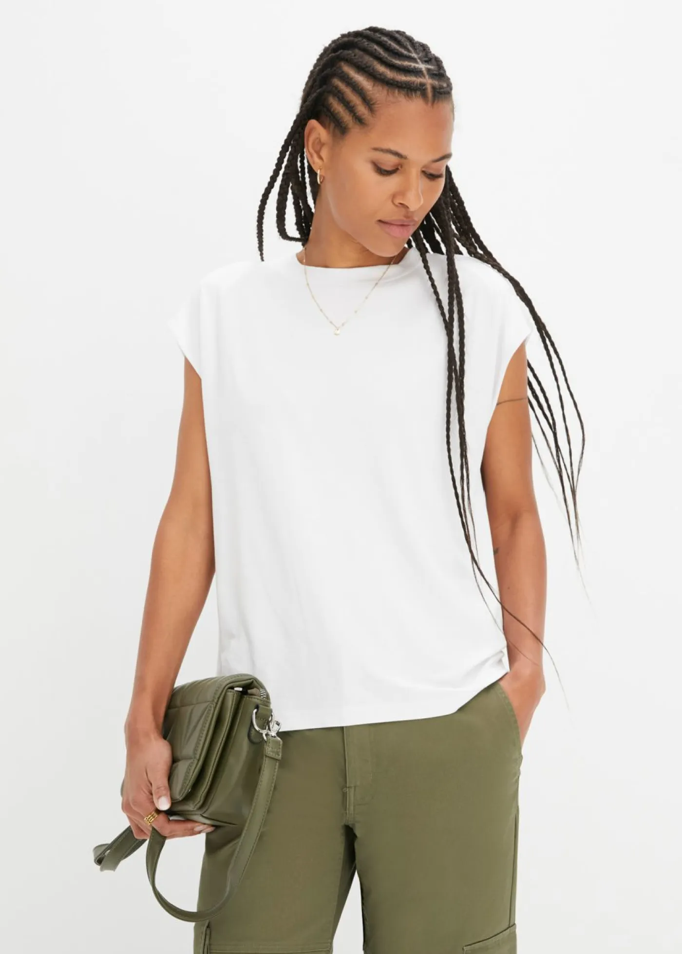 bonprix bonprix Básicos|Camisetas>Camiseta de viscosa suave Blanco