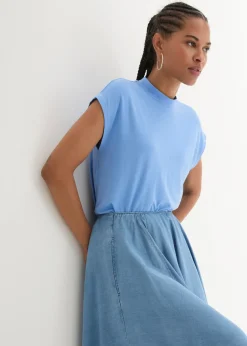 bonprix bonprix Básicos|Camisetas>Camiseta de viscosa suave azul provenzal