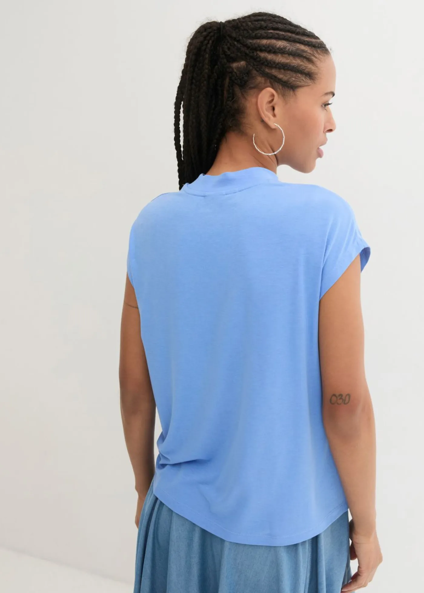 bonprix bonprix Básicos|Camisetas>Camiseta de viscosa suave azul provenzal