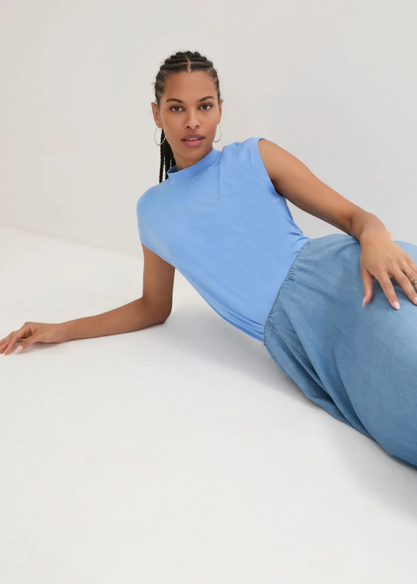 bonprix bonprix Básicos|Camisetas>Camiseta de viscosa suave azul provenzal