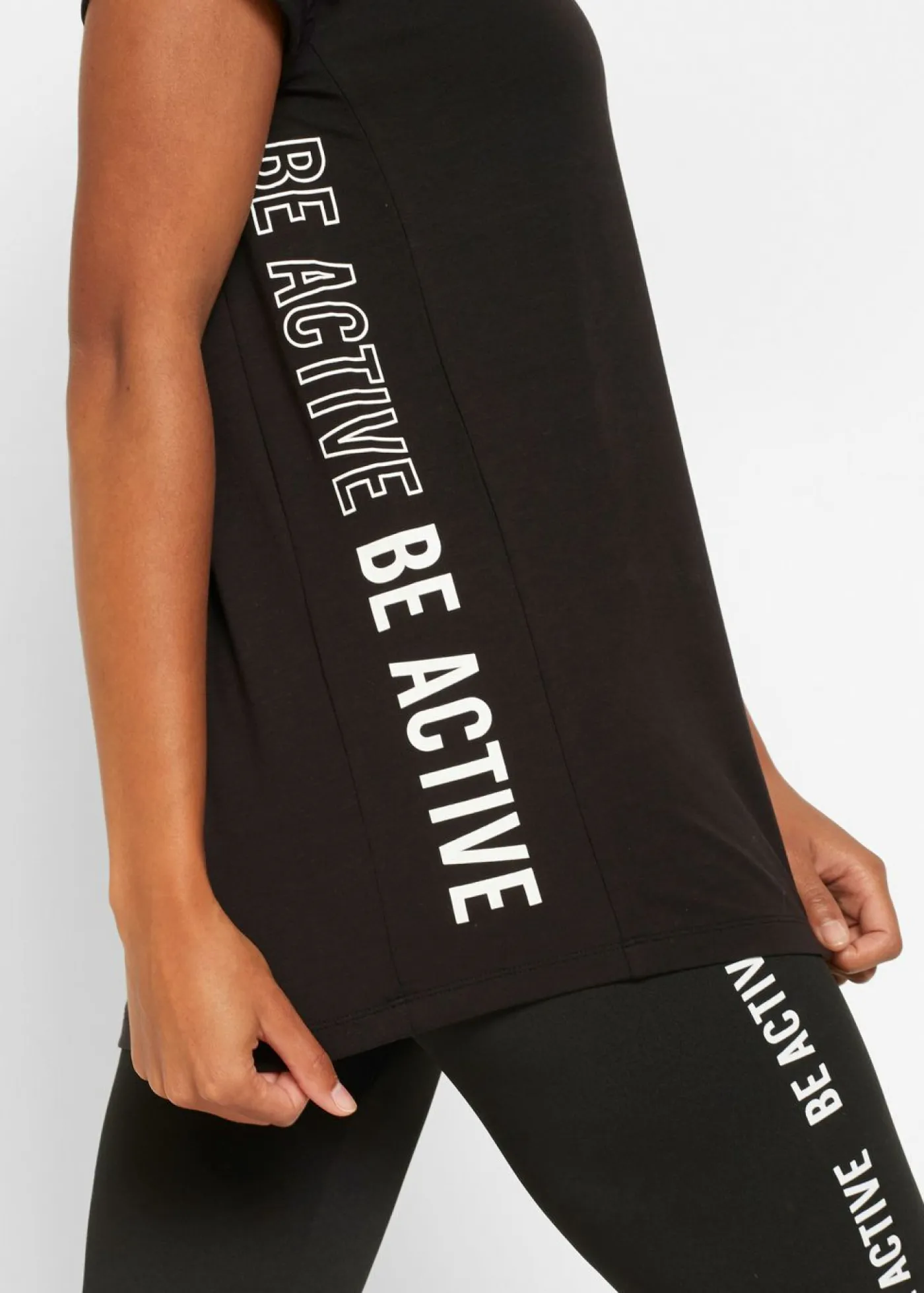 bonprix bonprix Ropa Deportiva|Camisetas>Camiseta deportiva Negro estampado