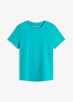 bonprix bonprix Ropa Deportiva|Camisetas>Camiseta deportiva de algodón resistente Esmeralda
