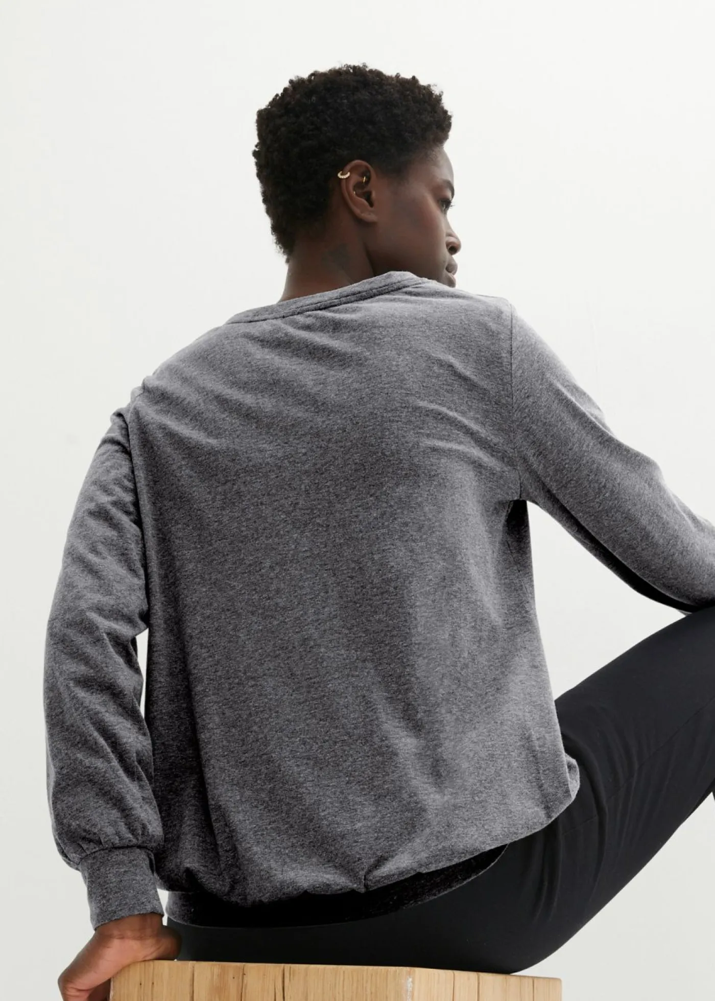 bonprix bonprix Camisetas>Camiseta deportiva holgada Gris jaspeado