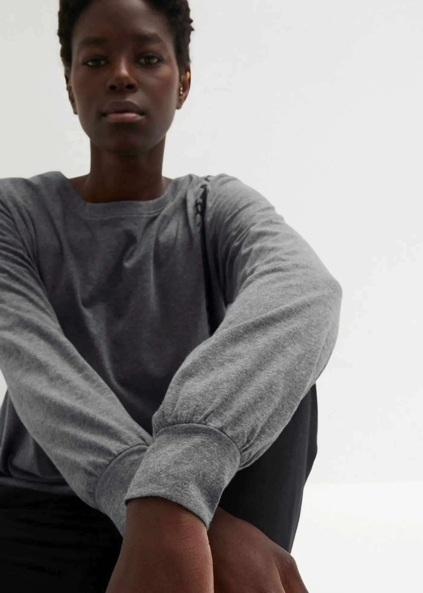 bonprix bonprix Camisetas>Camiseta deportiva holgada Gris jaspeado