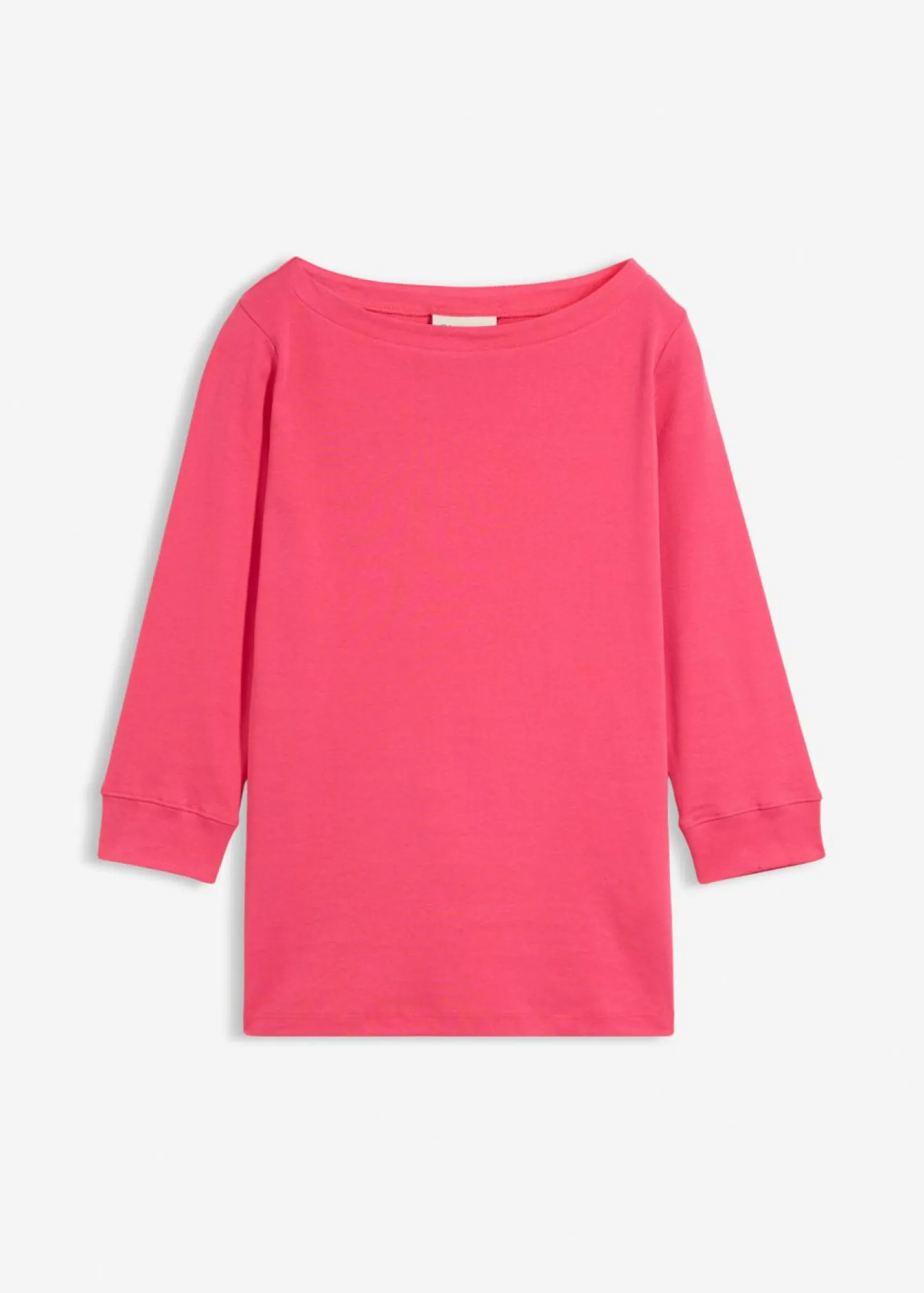 bonprix bonprix Básicos|Camisetas>Camiseta elástica con escote en forma de U fucsia