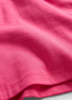 bonprix bonprix Básicos|Camisetas>Camiseta elástica con escote en forma de U fucsia