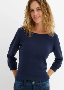 Mujer bonprix bonprix Camiseta elástica con escote en forma de U