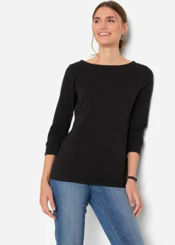 Mujer bonprix bonprix Camiseta elástica con escote en forma de U