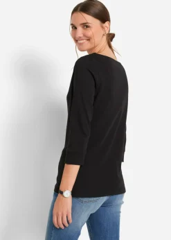 Mujer bonprix bonprix Camiseta elástica con escote en forma de U