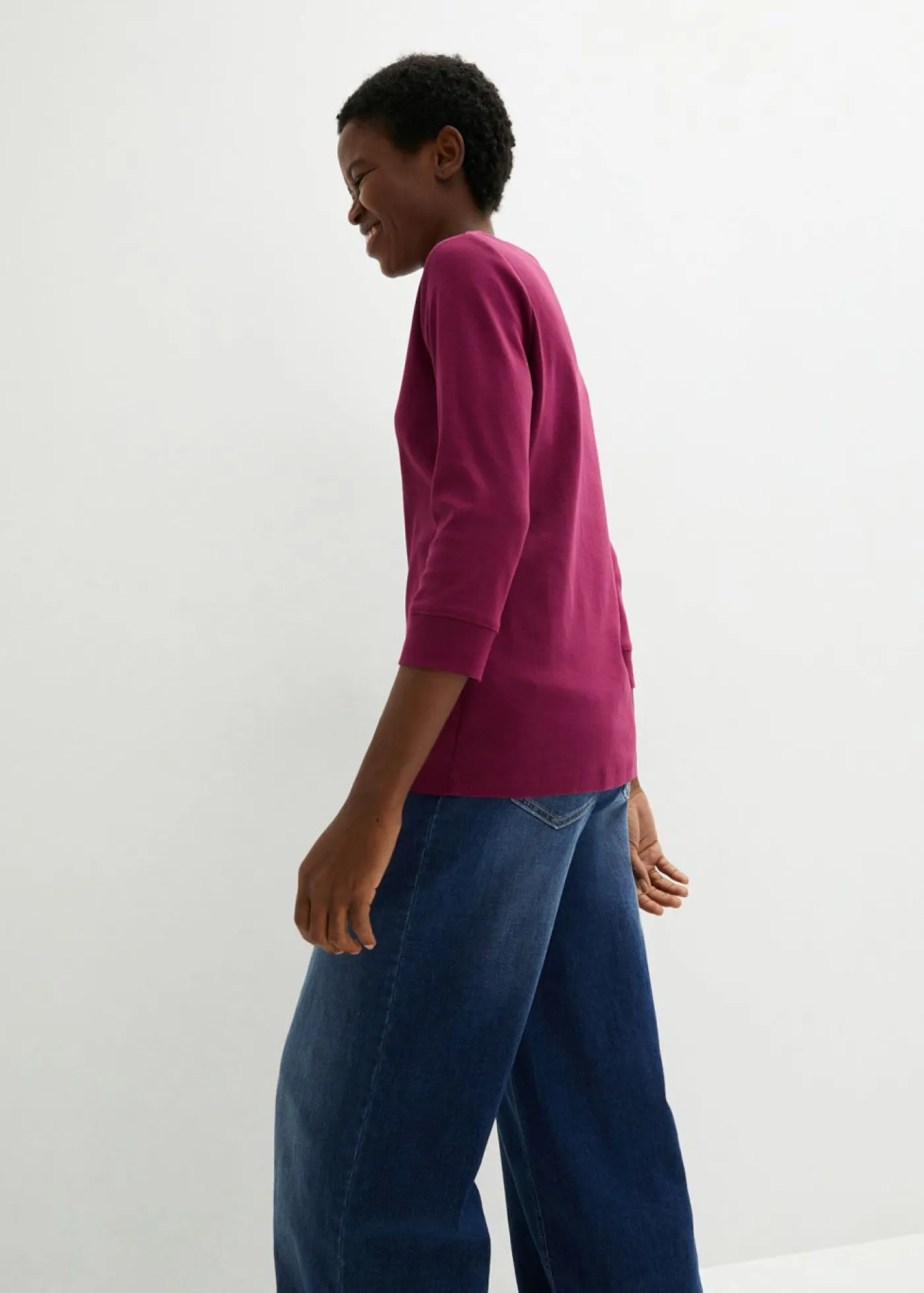 Mujer bonprix bonprix Camiseta elástica con escote en forma de U