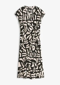 bonprix bonprix Tallas Pequeñas>Camiseta estampada Negro-blanco lana