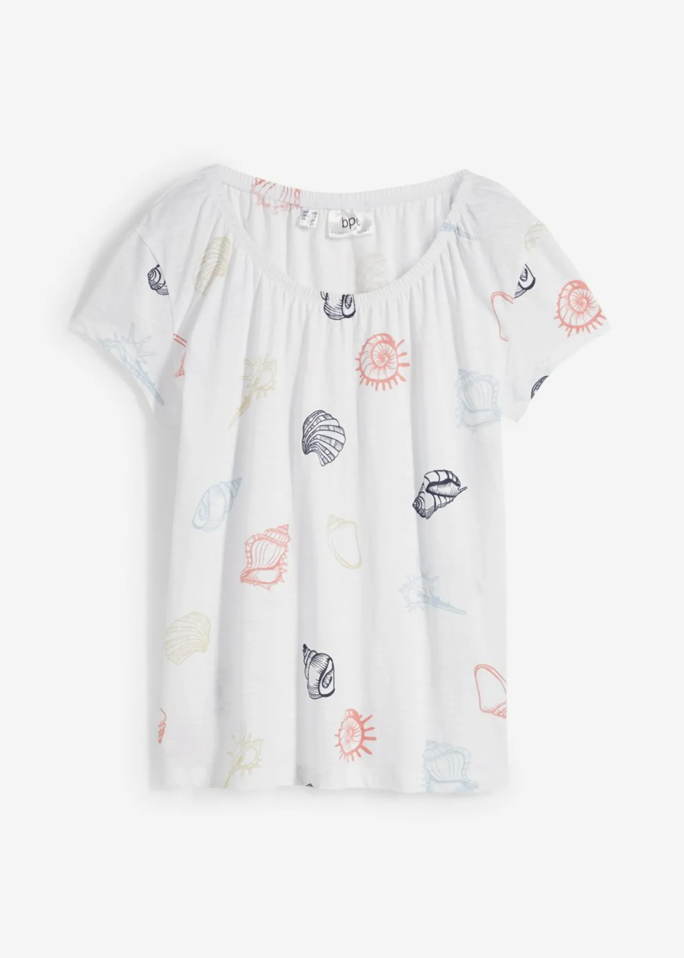 Mujer bonprix bonprix Camiseta estampada de algodón orgánico con cuello redondo