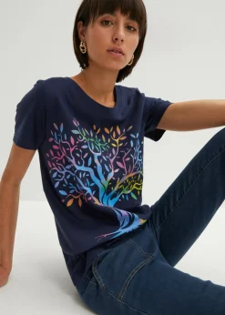 Mujer bonprix bonprix Camiseta estampada de algodón orgánico