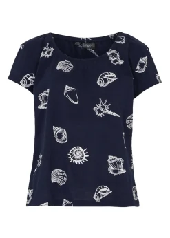 Mujer bonprix bonprix Camiseta estampada de algodón orgánico con cuello redondo