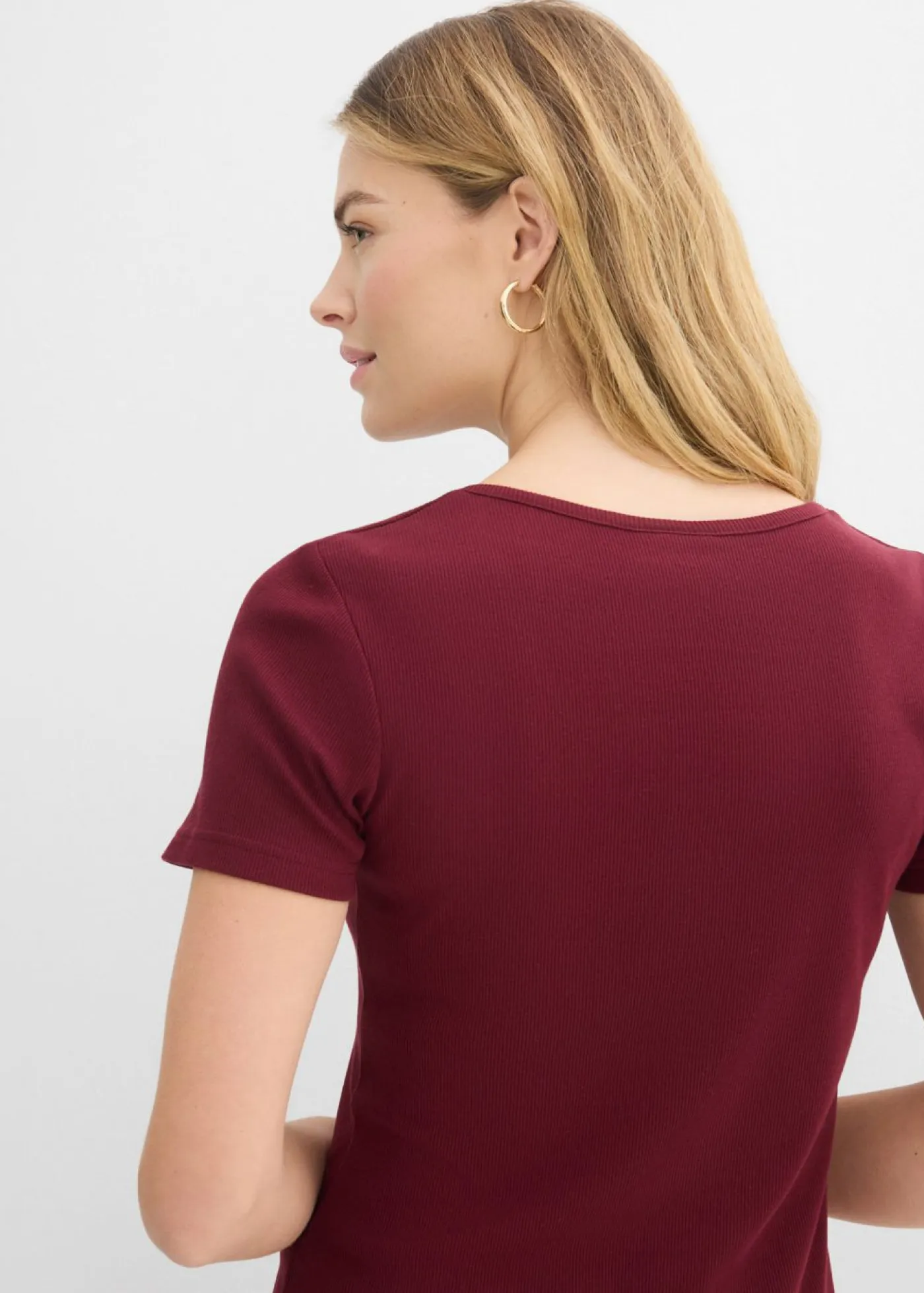 Mujer bonprix bonprix Camiseta henley con algodón orgánico puro
