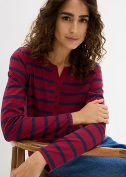Mujer bonprix bonprix Camiseta henley de algodón orgánico puro