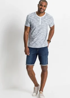 Hombre bonprix bonprix Camiseta henley de algodón puro con manga corta
