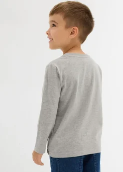 Niños bonprix bonprix Camiseta henley de manga larga con algodón orgánico (2 unidades)