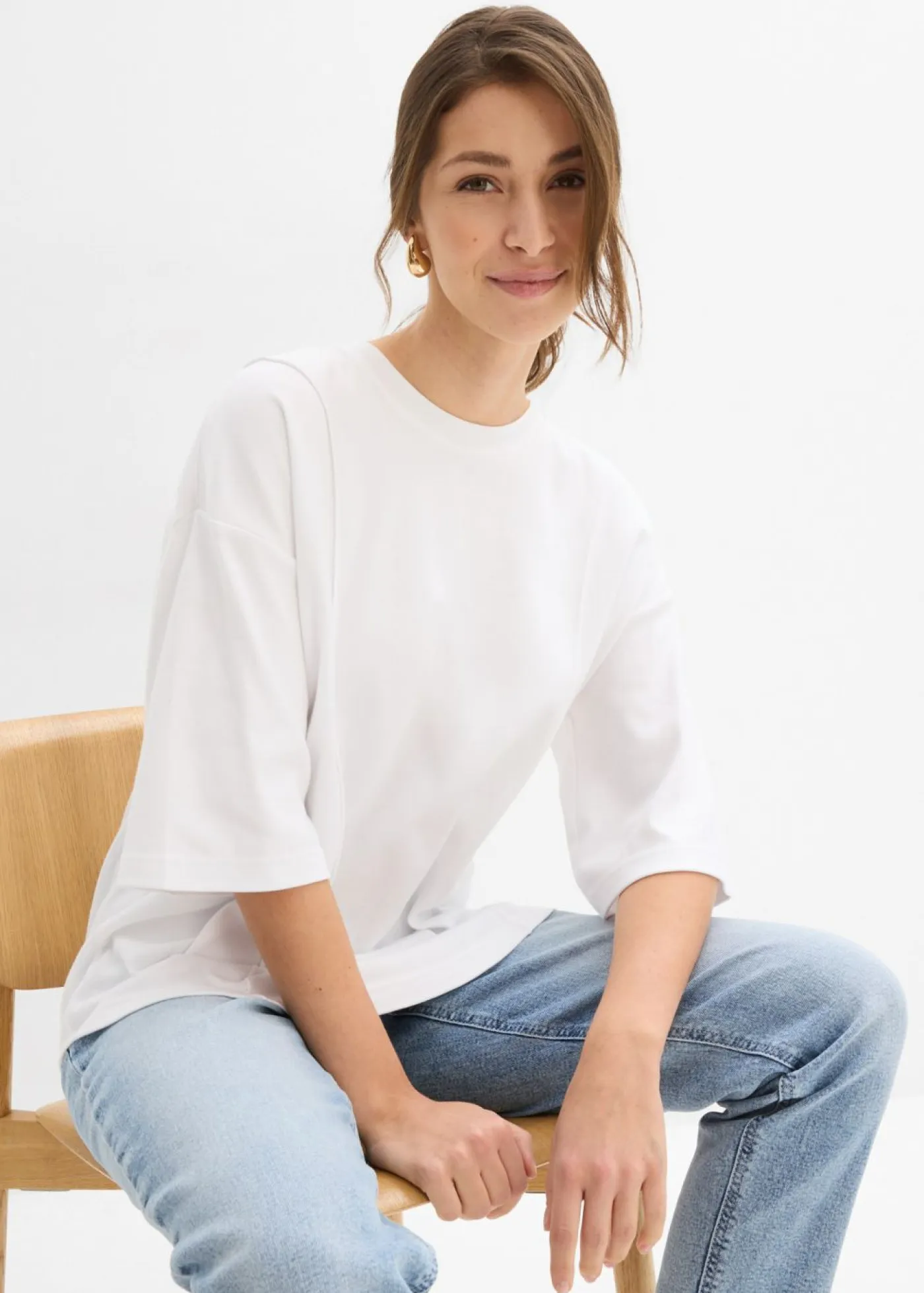 Mujer bonprix bonprix Camiseta holgada de algodón orgánico puro