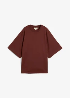 bonprix bonprix Esenciales|Camisetas>Camiseta holgada de algodón orgánico puro con mangas anchas Café