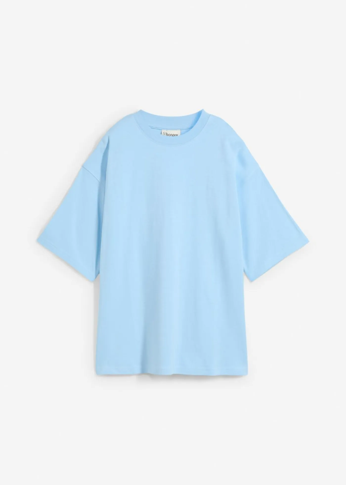 bonprix bonprix Básicos|Camisetas>Camiseta holgada de algodón orgánico puro y pesado Azul claro