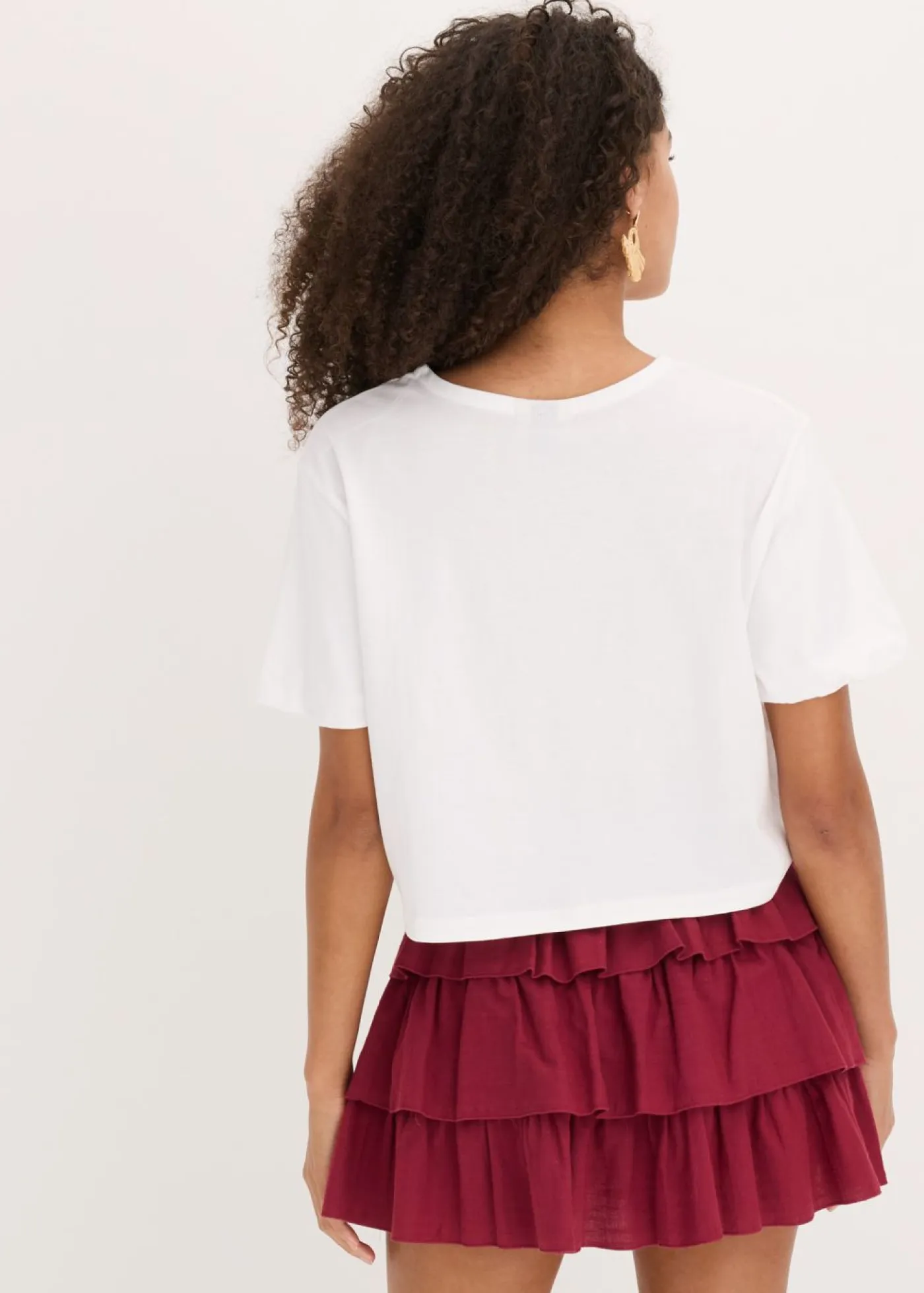 bonprix bonprix Camisetas>Camiseta holgada de algodón orgánico puro Blanco