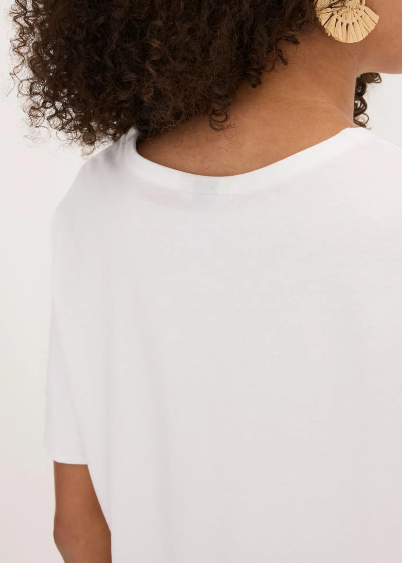 bonprix bonprix Camisetas>Camiseta holgada de algodón orgánico puro Blanco