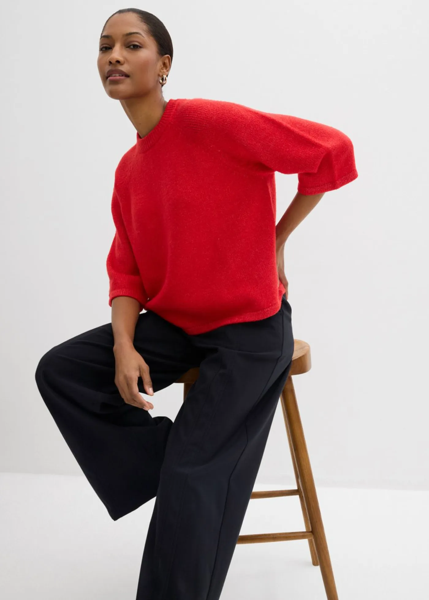 bonprix bonprix Esenciales|Camisetas>Camiseta holgada de punto fresa