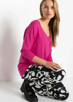 Mujer bonprix bonprix Camiseta holgada de viscosa fluida