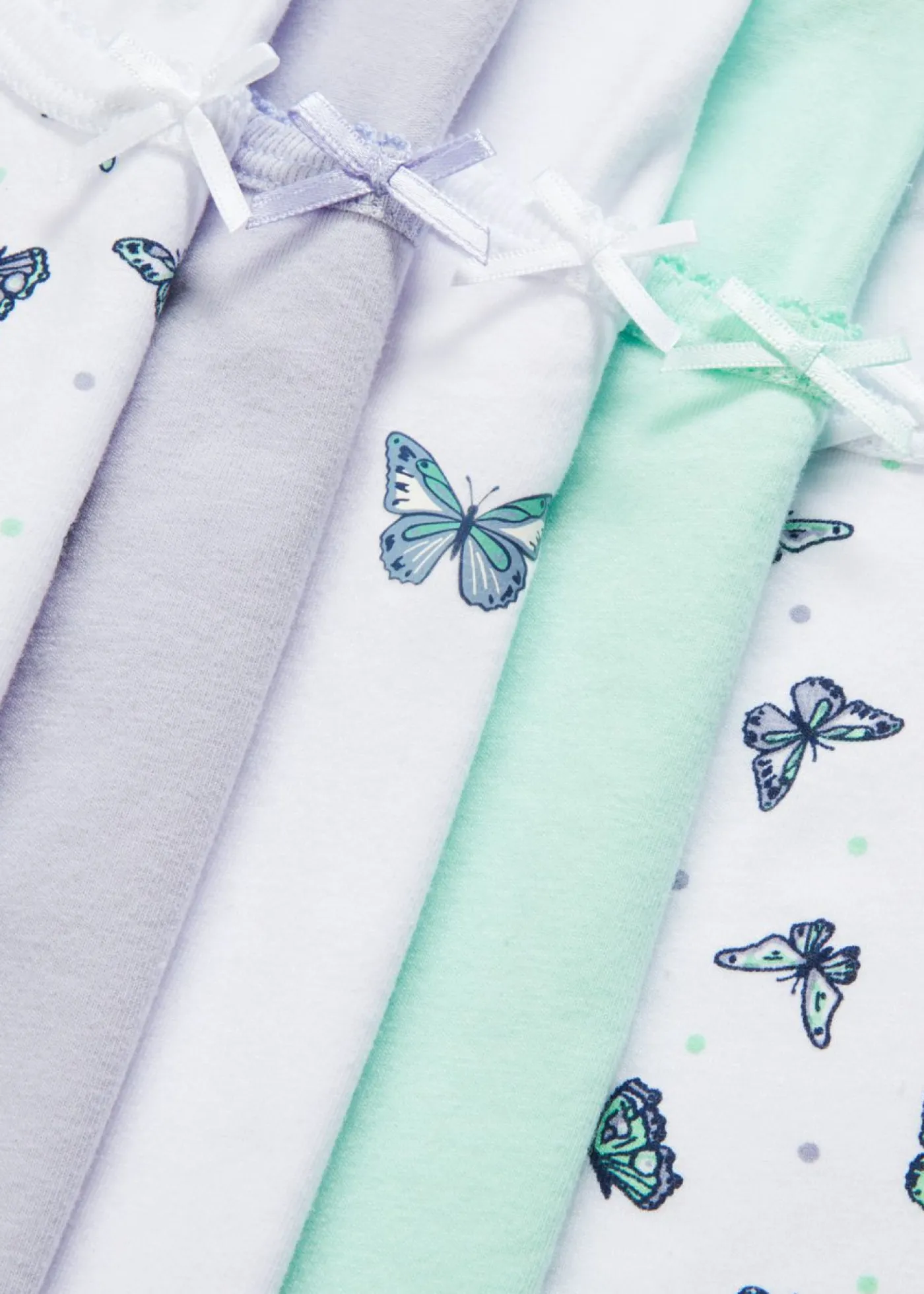 bonprix bonprix Multipack|Niña·Braguitas Y Tops>Camiseta interior (5 unidades) blanco estampado + malva empolvado + menta