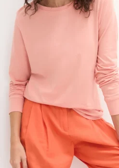 Mujer bonprix bonprix Camiseta larga con cuello redondo, manga larga (5 unidades)