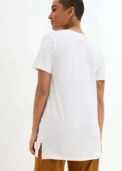 Mujer bonprix bonprix Camiseta larga con escote en V (2 unidades)