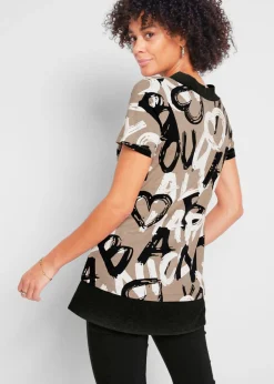 Mujer bonprix bonprix Camiseta larga con manga corta