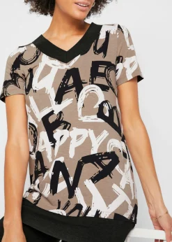 Mujer bonprix bonprix Camiseta larga con manga corta