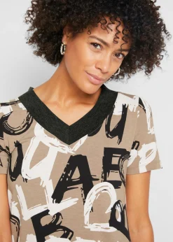 Mujer bonprix bonprix Camiseta larga con manga corta