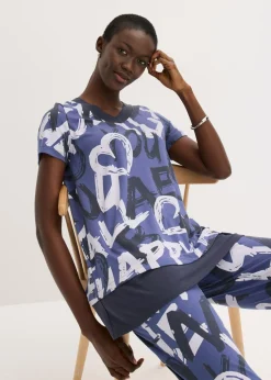 Mujer bonprix bonprix Camiseta larga con manga corta