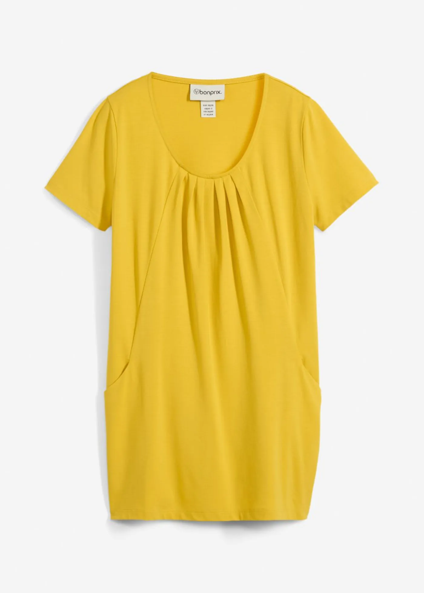 bonprix bonprix Camisetas>Camiseta larga con viscosa curry limón