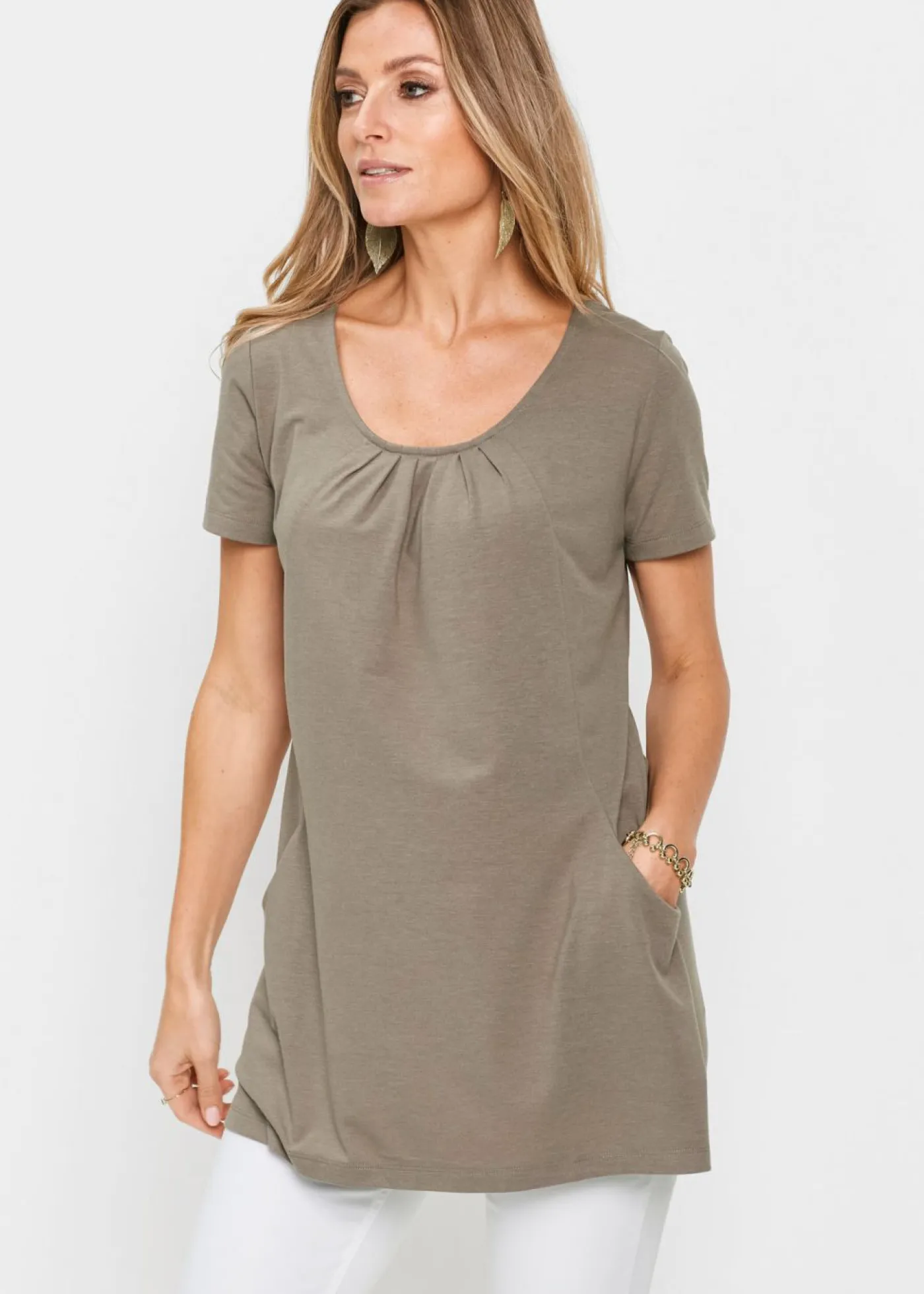 Mujer bonprix bonprix Camiseta larga con viscosa