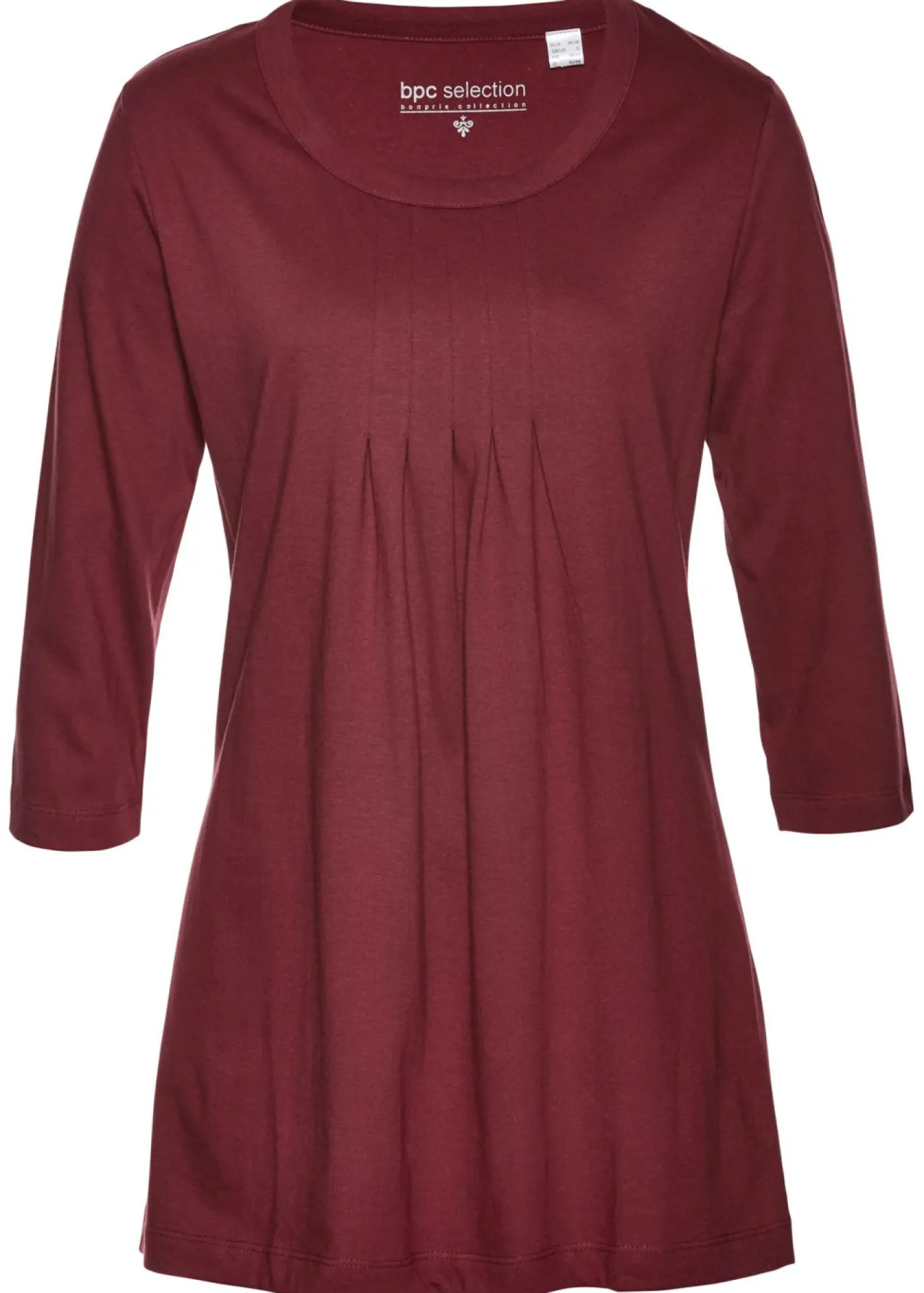 bonprix bonprix Camisetas>Camiseta larga de algodón puro rojo avellana