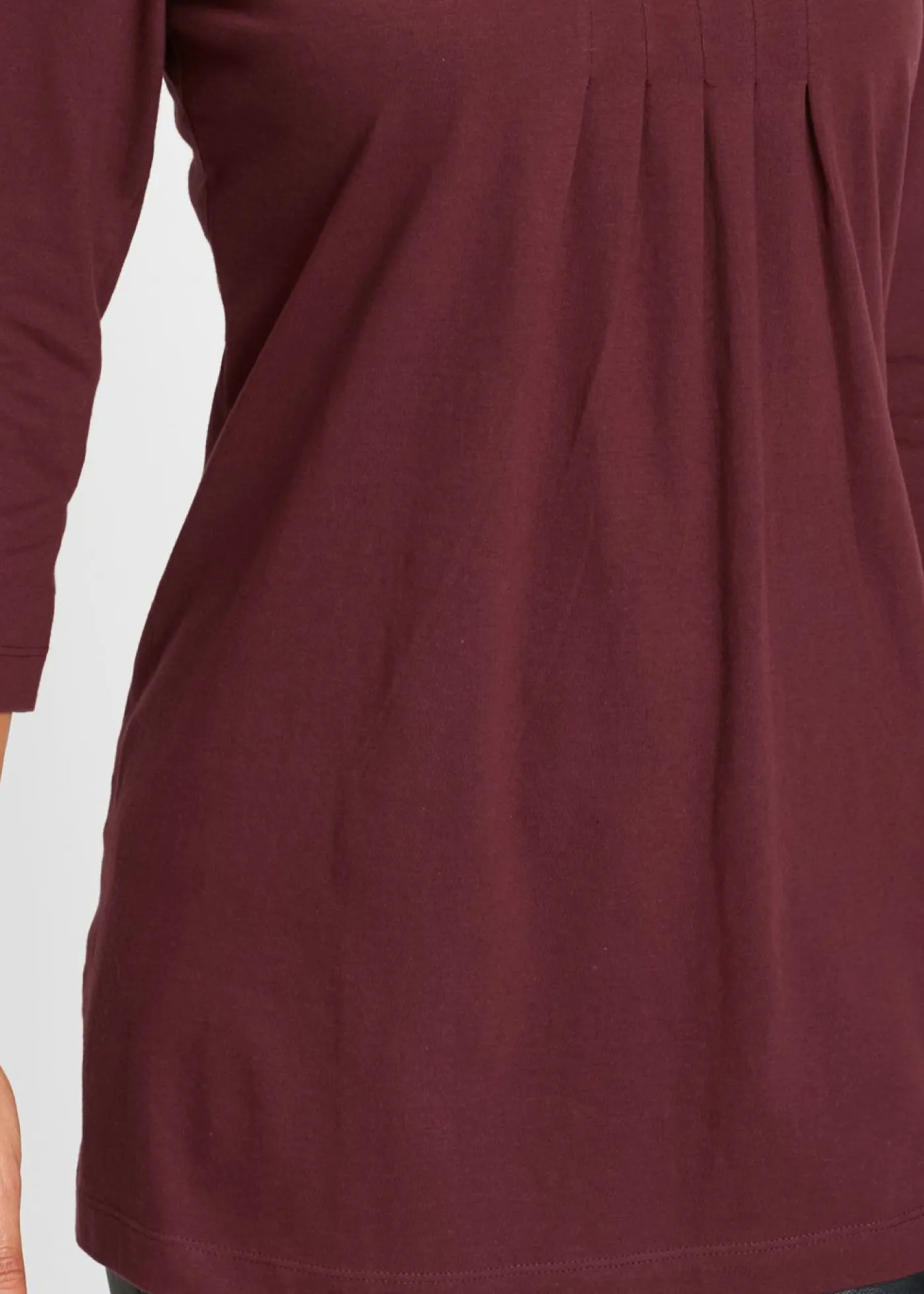 bonprix bonprix Camisetas>Camiseta larga de algodón puro rojo avellana