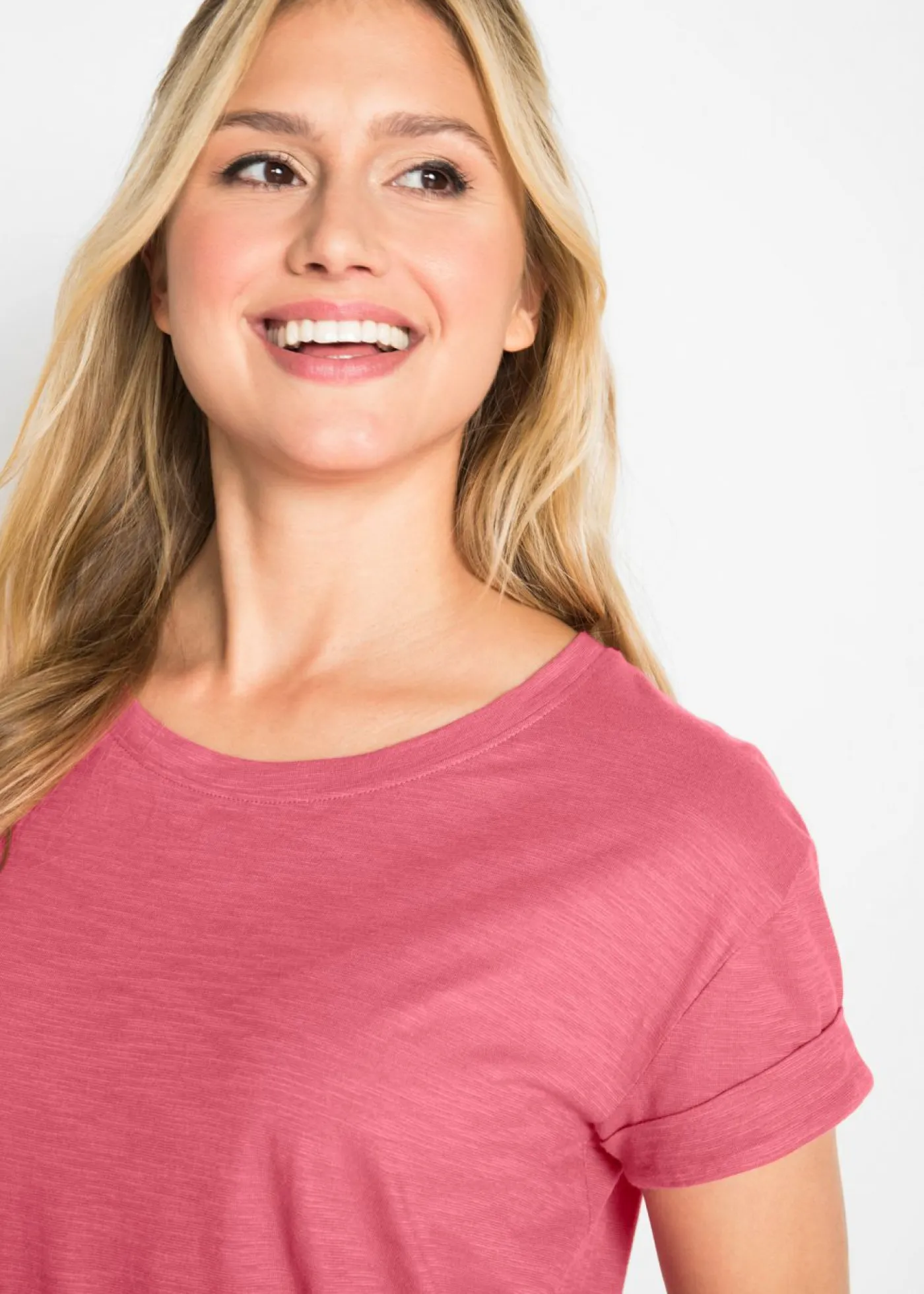 Mujer bonprix bonprix Camiseta larga de algodón puro